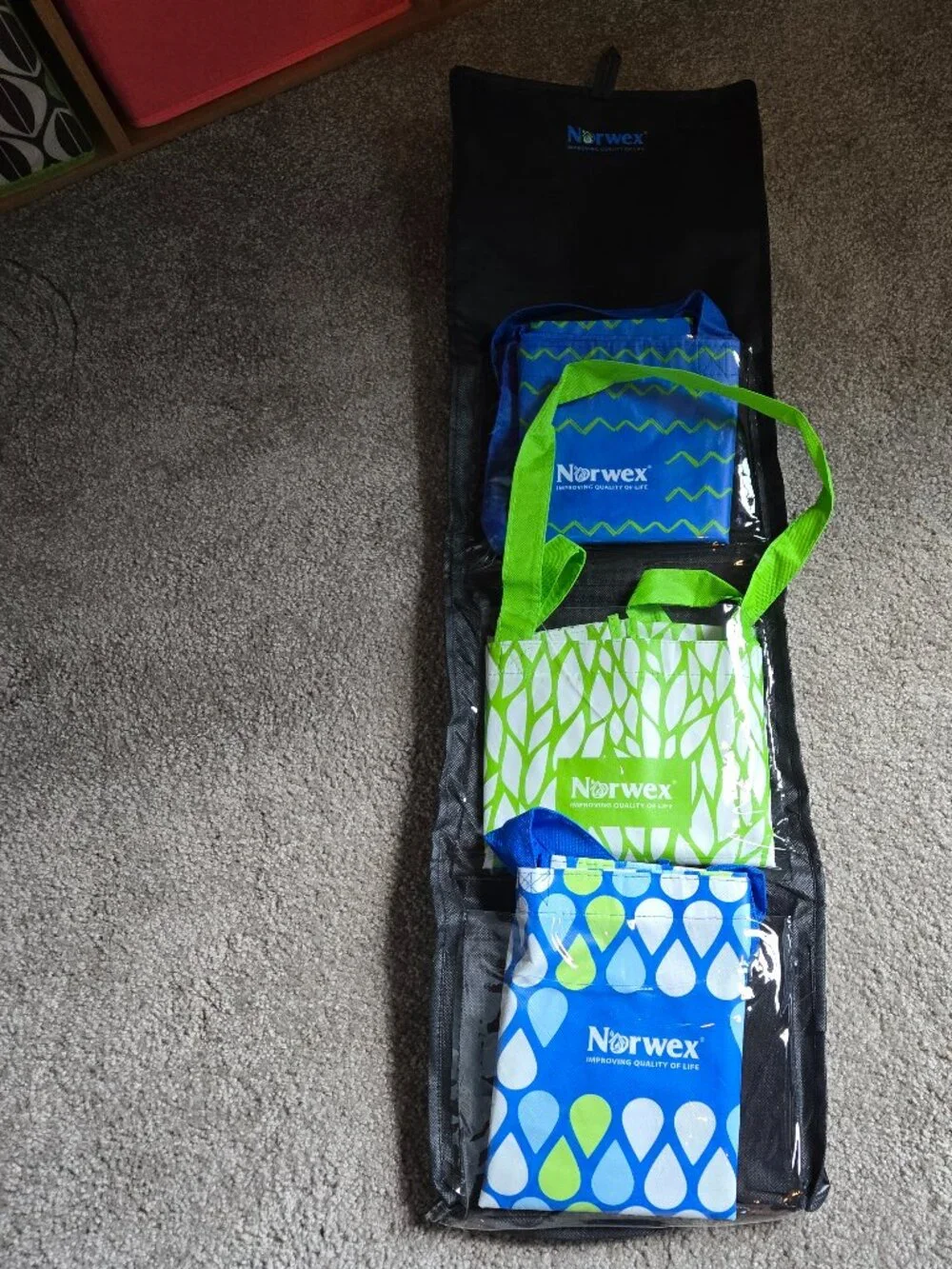 Set of 3 Norwex Tote Bags with Holder